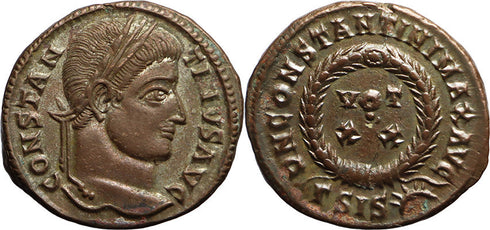 Ancient Roman coin of Constantine I The Great minted in Siscia