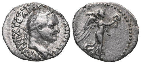 Ancient Roman coin of Vespasian AR silver hemidrachm minted in Caesaraea-Eusebia, Cappadocia