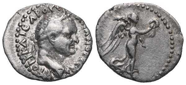 Ancient Roman coin of Vespasian AR silver hemidrachm minted in Caesaraea-Eusebia, Cappadocia