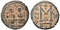 Ancient Byzantine coin of Justin II & Sophia AE29 follis - Cyzicus