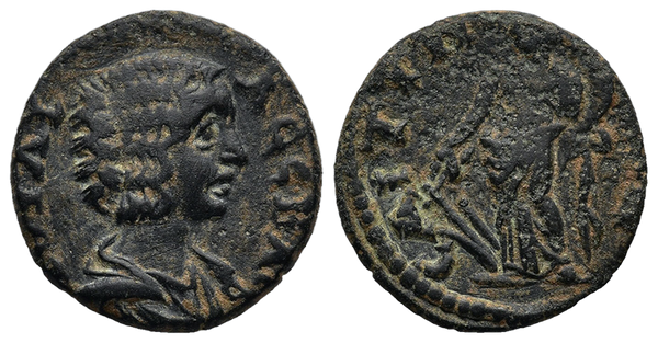 Ancient Roman coin of Julia Domna minted in Saitta, Lydia - RARE