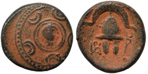 Ancient Macedonian bronze coin of Alexander III The Great - Time of Alexander III - Philip III Circa. 325-310 BC