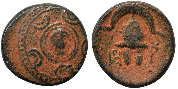 Ancient Macedonian bronze coin of Alexander III The Great - Time of Alexander III - Philip III Circa. 325-310 BC