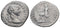 Ancient Roman silver coin of the Emperor Trajan 98-117 AD