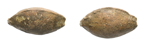 Ancient Greek Lead Sling Bullet with inscription circa 4th to 1st centuries BC