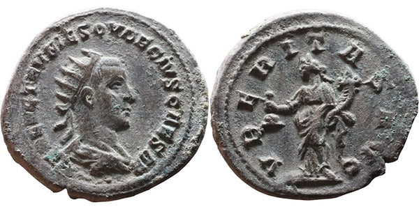 Ancient Roman coin of Herennius Etruscus as Caesar - VBERITAS AVG - Scarce