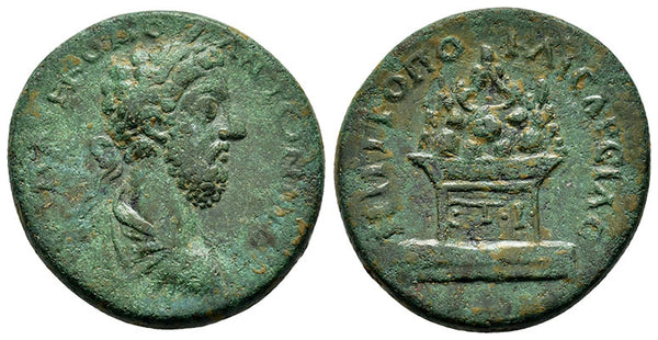 Huge Ancient Roman coin of the Emperor Commodus minted in Caesaria, Cappadocia