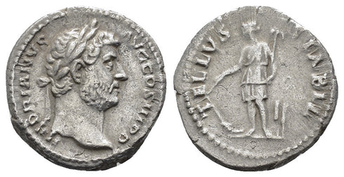 Ancient Roman silver denarius of Hadrian minted in Rome - TELLVS STABIL - Scarce!