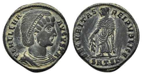 Ancient Roman coin of Helena (Mother of Constantine I The Great) minted in Thessalonica