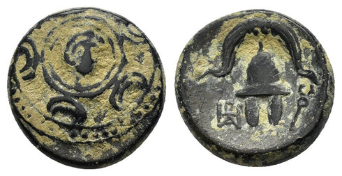 Ancient Greek coin of Alexander III The Great minted in Sardes - Macedonian shield
