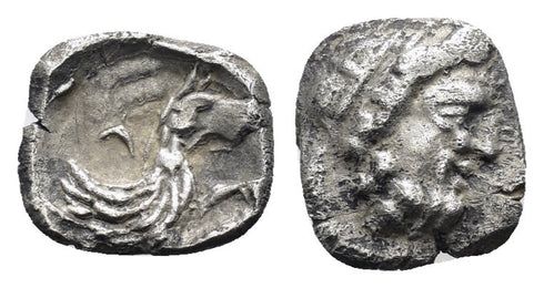 Ancient Greek coin of Laranda, Lycaonia Circa 324 BC silver obol