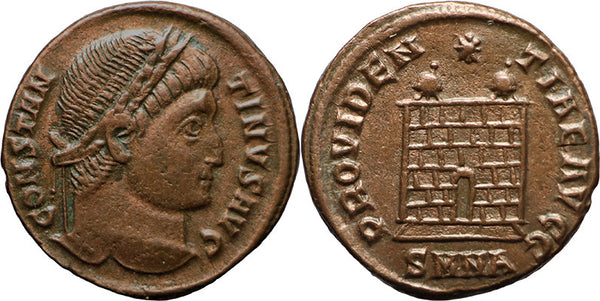 Ancient Roman coin of Constantine I The Great 307-337AD - PROVIDENTIAE AVGG - Campgate