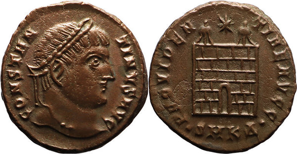 Ancient Roman coin of Constantine I The Great 307-337AD - PROVIDENTIAE AVGG - Campgate
