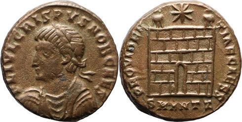 Ancient Roman coin of Crispus minted in Antioch - Campgate - SMANTZ