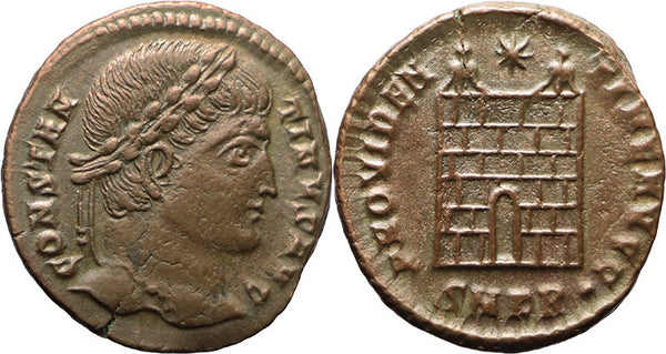 Ancient Roman coin of Constantine I The Great 307-337AD - PROVIDENTIAE AVGG - Campgate