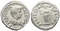 Ancient Roman silver denarius of Geta as Caesar