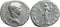 Ancient Roman silver coin of the Emperor Trajan minted in Rome in 114-116 AD