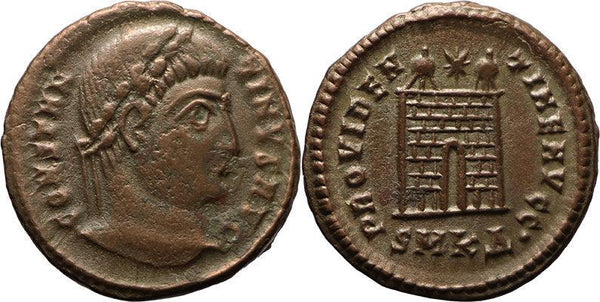 aVF/EF+ Ancient Roman coin of Constantine I minted in Cyzicus - PROVIDENTIAE AVGG