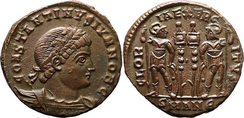 EF+ Ancient Roman coin of Constantine II as Caesar minted in Antioch