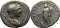 Ancient Roman silver coin of the Emperor Trajan minted in Rome