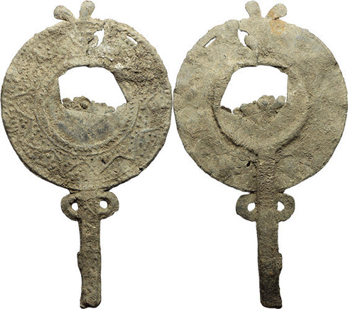 Ancient Roman lead votive mirror 2-4th Century AD