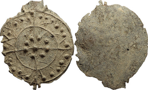 Ancient Roman lead votive mirror 2-4th Century AD