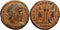 Ancient Roman coin of Constantine I minted in Antioch - GLORIA EXERCITVS - Desert patina