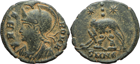 Ancient Roman coin - Commemorative Coin minted in Nicomedia - Wolf and Twins