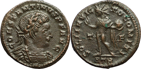 Ancient Roman coin of Constantine I The Great minted in Treveri