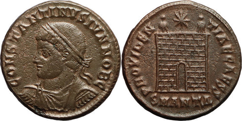 Ancient Roman coin of Constantine II as Caesar - 11 levels Campgate