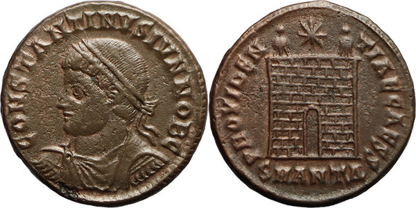 Ancient Roman coin of Constantine II as Caesar - 11 levels Campgate