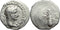 Ancient Roman silver coin of the Emperor Hadrian minted in Caesaria, Cappadocia - Club of Herakles
