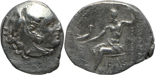 Ancient Greek silver coin struck in the names and types of Alexander III The Great 336-323 BC