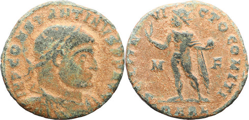 Ancient Roman coin of Constantine I The Great minted in Arles