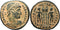 Ancient Roman coin of Constantine I minted in Nicomedia - GLORIA EXERCITVS