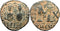 Ancient Byzantine coin of Justin II & Sophia AE25 follis - Antioch as Theoupolis