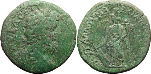 Ancient Roman Provincial coin of the Emperor Septimius Severus AE27