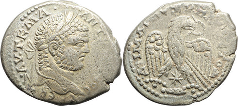 Ancient Roman Provincial Tetradrachm of Caracalla minted in Antioch, Syria