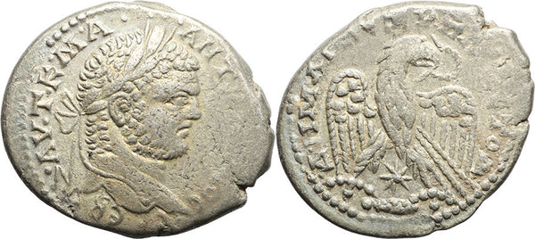 Ancient Roman Provincial Tetradrachm of Caracalla minted in Antioch, Syria