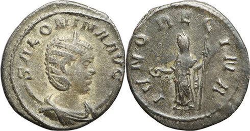 Ancient Roman coin of Salonina as Augusta minted in Rome