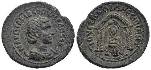 Ancient Roman Provincial coin of Augusta Otacilia Severa minted in Nisibis, Mesopotamia