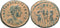 Ancient Roman coin of Constantine II - GLORIA EXERCITVS