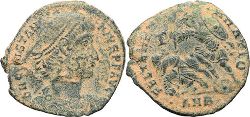Ancient Roman coin of the Emperor Constantius II - FEL TEMP REPARATIO