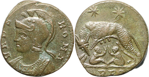 Ancient Roman coin - Commemorative Coin minted in Rome - Wolf and Twins