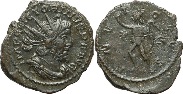 Ancient Roman coin of the Emperor Victorinus minted in Cologne