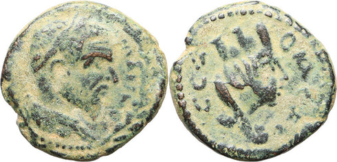 Ancient Roman Provincial coin of Macrinus minted in Edessa, Mesopotamia