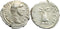 Ancient Roman silver denarius of the Emperor Antoninus Pius minted in Rome