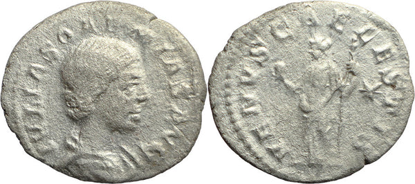 Ancient Roman denarius of Julia Soaemias (Mother of Elagabalus) - VENVS CAELESTIS