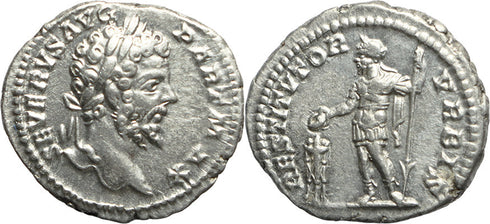 EF+ Ancient Roman silver denarius of the Emperor Septimius Severus struck in Rome