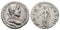 Ancient Roman silver denarius of the Emperor Hadrian minted in Rome in 119-122 AD